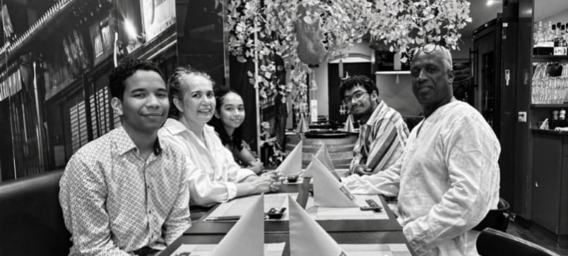 Hisham with his family